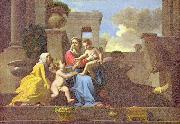 Nicolas Poussin Heilige Familie auf der Treppe oil painting artist